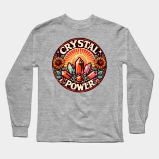 Boho Style Crystal Power Long Sleeve T-Shirt